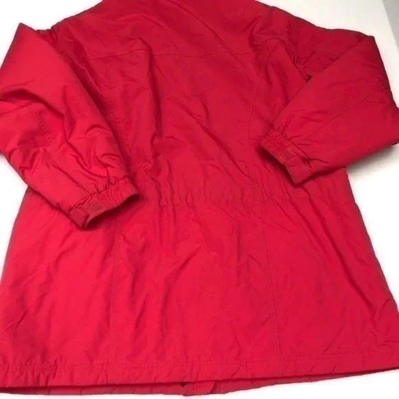 L.L.Bean quilted lined parka coat women’s L coral - Picture 3 of 8